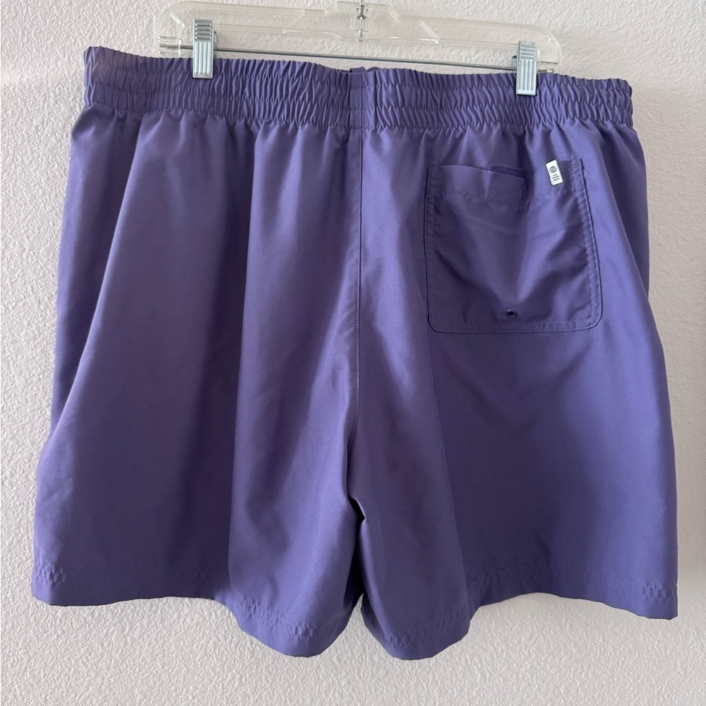 Adidas Originals Solid Trefoil Swim Shorts 7" Lined Size 2XL Men's Purple - Picture 3 of 3